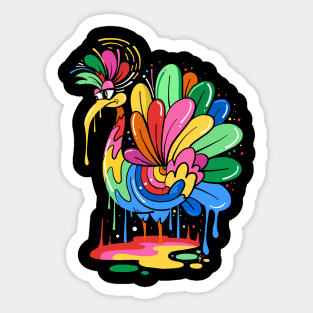 Rainbow Bird Sticker